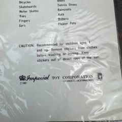 Lone Ranger Puffy Stickers #8158 A 1980 Imperial Top Corporation NEW OLD STOCK