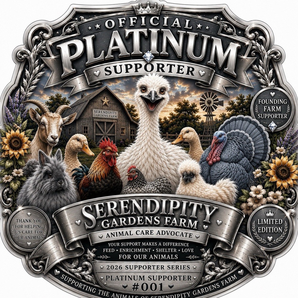 Serendipity Gardens Farm Platinum Supporter Sticker #1-99 | Limited Edition