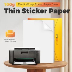 Matte Waterproof Sticker Paper, 100 Sheets – Inkjet Printer