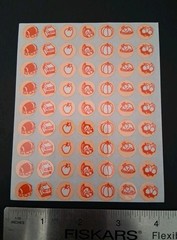 Vintage Stickers CTP Sticker Sheet Not Scratch Sniff Mini Glossy Pumpkins