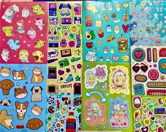 Retro kawaii Sticker bundle cat dog food dessert alien space shooting star peace