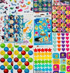 399 Sticker LOT, SCRATCH N SNIFF STINKY STICKERS SCENTED FUN CUTE MIXED THEMES