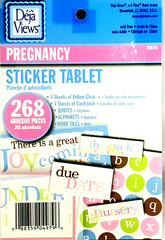 Pregnancy Scrapbook Stickers Deja Views Vellum Quotes Word Tiles 268pc Tablet