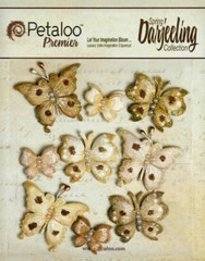 9 Butterflies SHABBY BEIGE NATURALS – 3-21x25mm; 3-30x37mm; 3-38x42mm Pet DB