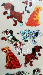 HAMBLY STUDIOS PRISMATIC STICKERS PUPPIE DOGS PETS COLLECTIBLE RETIRED VINTAGE.