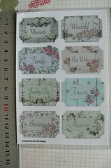 SHABBY ROSE Collection – Word Tags x 8 Sticker Pack 45-30mm by Fab Scraps