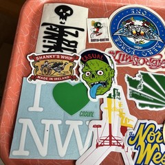 Mixed Lot Of 12 Vintage Stickers, Advertising, Snow Boarding, Aerosmith, OSU+