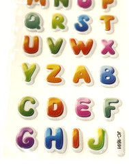 Alphabet Letter Stickers Funny Faces Eyeballs Colorful Crafts Lot of 2 NEW READ