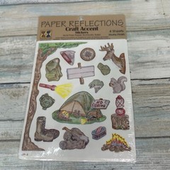 Paper Reflections Stickers Camping Tent Hunting Fishing Pack Knife Boots Vintage