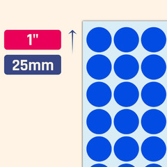 1000 Pieces 1 inch – Blue Dot Stickers Round Circle Dots Sticky Labels