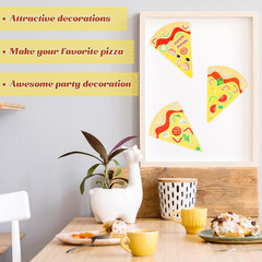 48 Sheets Make a Pizza Stickers, Make Your Own Pizza Stickers Crafts Party Suppl