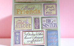 Punch Studio Dimensional Stickers SISTER New Package Crafting Scrapbooking Gift