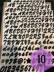Alphabet Letter Stickers Lot of 21 Pieces New Scrapbooking Letters