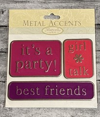 Lot of 8 K&Company & Others ~Metal Accents (Snaps, Hearts, Frames, Tags, Etc.)