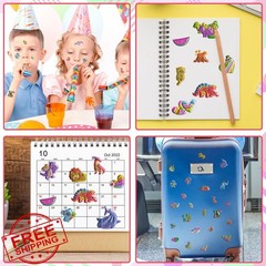Meafeng 76 PCS 3D Glitter Stickers 6 Sheets