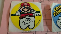 Vintage Super Mario Brothers stickers Lot Of 2 Doctor’s Dentist Office READ
