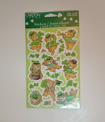 New Vintage St Patrick’s Day Stickers Carlton Cards Bears Irish 4 sheets