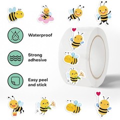 1000 Pcs Bumble Bee Stickers for Teachers Classroom Kids Motivational Stickers