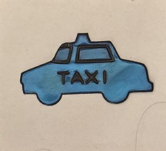 Vintage Rare 80s/90s Taxi Cab Sticker Touch Me Color Changing Unused Oilies