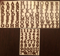 Creative Memories LARGE ABC/123 Stickers BROWN, CRANBERRY, DEEP BLUE, EVERGREEN