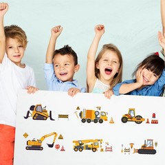 24 Sheets Construction Truck Stickers Make Your Own Truck Stickers Boys Birth…