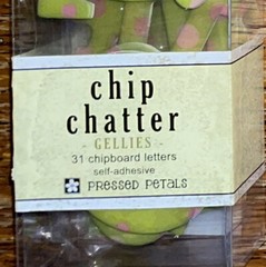 Pressed Petals Chip Chatter Gellies Lime Dot 31 Chipboard Alphabet Alpha Letters