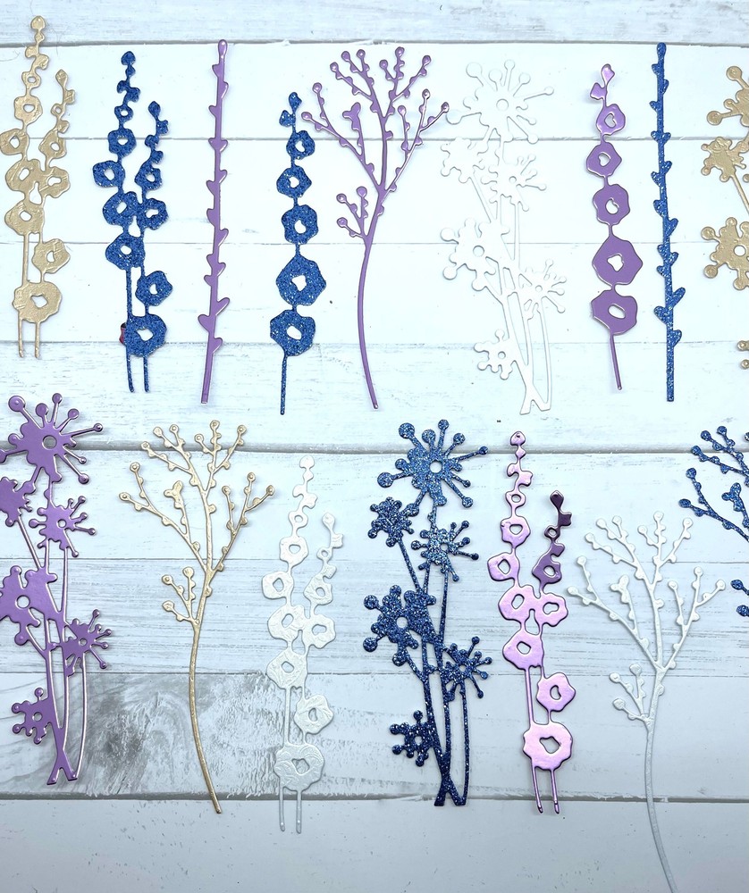 Die Cuts Large WildFlowers 15 Pieces Cardstock