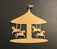 4 Horses Carousel Die Cut Embellishments 6 Pcs 2-5/8″ x 2-1/2″ Scrapbook Cards