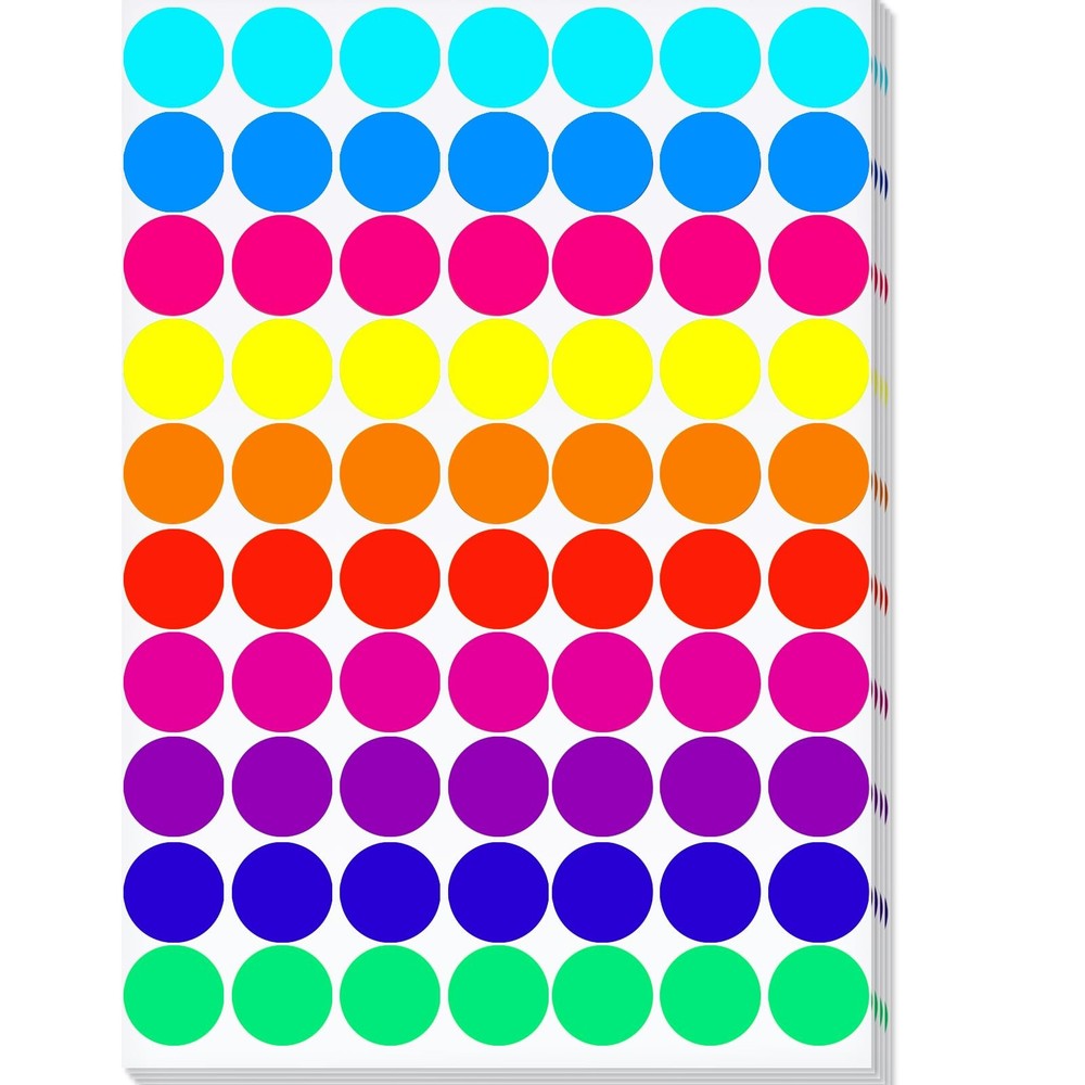 Dot Sticker 2100 Pcs, 3/4″ Blank Garage Sale Price Stickers, Circle Sticker‘s,