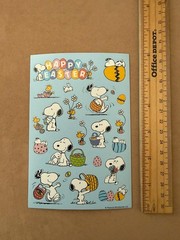 Peanuts Snoopy Happy Easter Bunny Spring Eggs Hunt Stickers Sticker Sheet Schulz