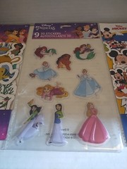 Variety Disney Tattoo Stickers Lot of 3 Princess Junior Mickey 79 Total 9 are 3D