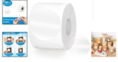 1 Inch Round Clear Waterproof Stickers – Self-Adhesive Labels (500 Pack)