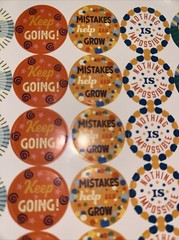 15 Pages Of Growth Mindset Affirmation Round Multicolor Stickers (963)