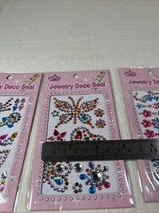 Gem Stickers Rhinestones 3D Self Adhesive Craft Scrap Book Cellphones 3 Patterns