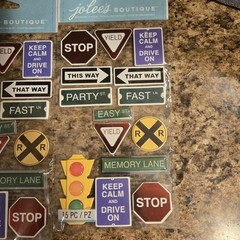 3 Packs Jolee’s Boutique Road Signs 3D Stickers Scrapbooking Embellishments READ
