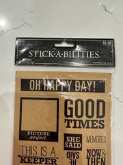 the Paper Studio Stick-A-Bilities Kraft Memories Good Times Scrapbooking Crafts