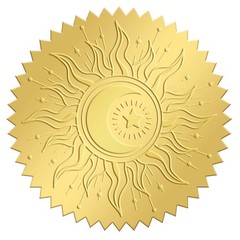 100pcs Gold Foil Stickers Embossed Certificate Seals Self-Adhesive Stickers M…