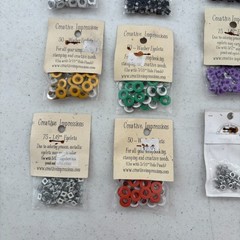 Metal Eyelets Scrapbook Crafting Colorful Novelty Vintage Floral Round Over 3000
