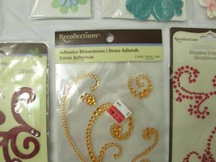 RECOLLECTIONS WOOD CRAFT FLOWERS & RHINESTONES 15 CT LOT NWT #14 CR32