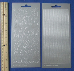 #50 Lot-12 Starform Gold Silver White Sheets Stickers Cards Scrapbook Crafts