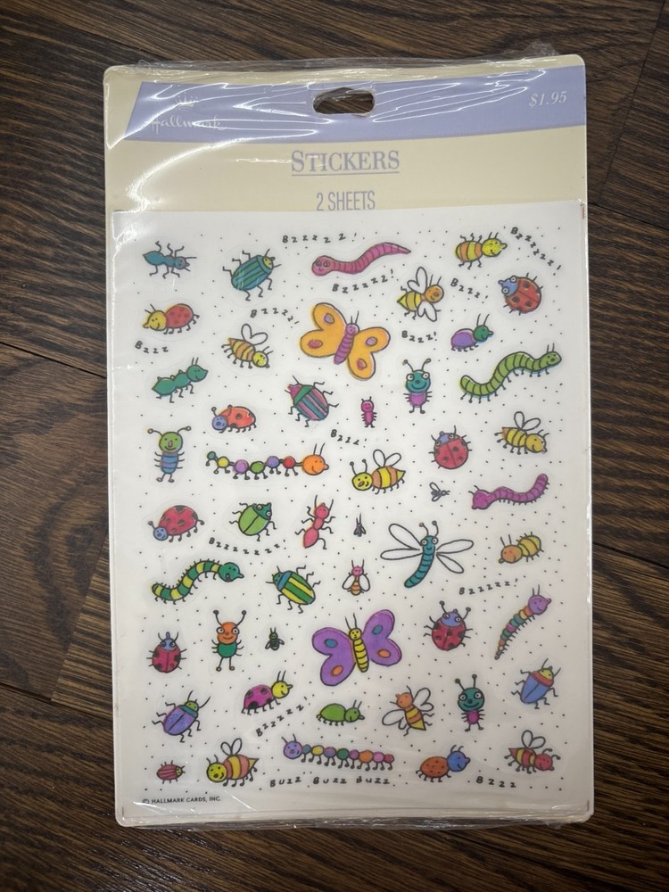 NIP SEALED VINTAGE «BUG» STICKERS- HALLMARK- GREAT CONDITION