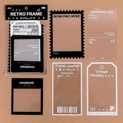 Sticker Pack Sheets of Transparent Retro Adhesive Collage Hand Account Material