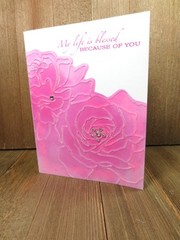 8 Floral Embossed Card Fronts A2, Choose Flower COLOR/DESIGN, Free Ship