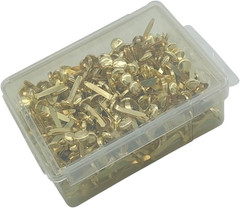320 Pieces 8Mm round Long Leg Brads, Paper Fasteners Metal Brads with Box, Paper