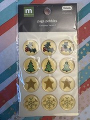 NEW Making Memories Christmas variety page pebbles/stickers, 24 ct, Scrapbooking
