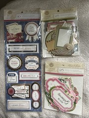 Lot of 7 Anna Griffin K&Company Scrapbooking Card Making Embellishments Die Cuts