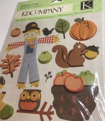 Fall Autumn Theme Scrapbook Stickers And Chipboard Embellishments Sealed 2 Packs
