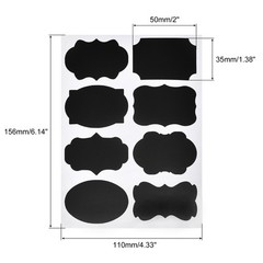 Chalkboard Labels Blackboard Stickers 50x35mm Reusable W Chalk Marker Count 96