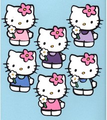 Hello Kitty with flower die cut , Layered, 3.5″ 4″ 5″ or 6″ – Scrapbooking
