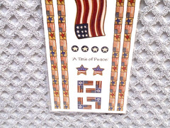 JOY MARIE America Flag USA Border Scrapbook Stickers Patriotic July 4th Crafts